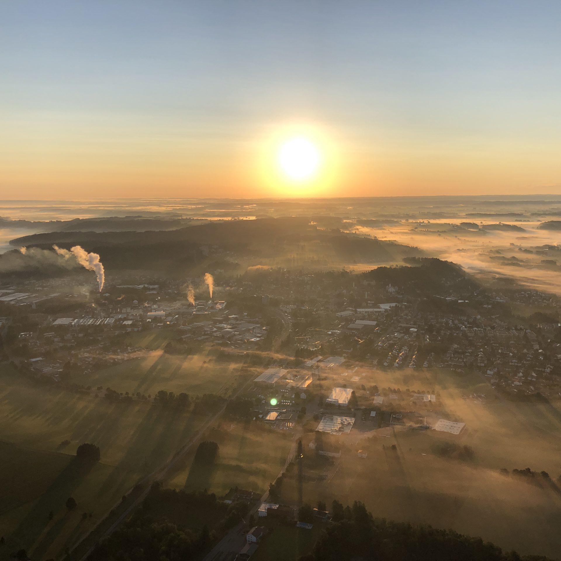 Ballonfahrt Sonnenaufgang
